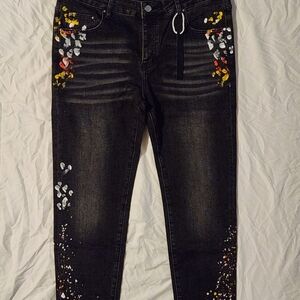 AMIRI Black Jeans with Paint Splatter Brand New With Tags Size 34